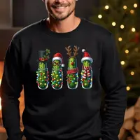 B&C Uniseks Kersttrui augurk maat M- Foute kersttrui- kerst sweater kleur zwart. La-Miranda