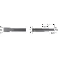 Rotec 6-kant Plattebeitel 300mm 6-kant ø19,0 / ø16,5x35 - 2153010