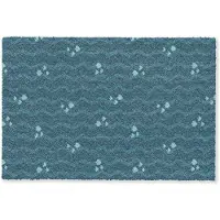 MuchoWow Deurmat 60x40 cm - Droogloopmat Zee - Donkerblauw - Golf - Vis - Mat voor binnen - Schoonloopmat - Deurmatten met print - Inloopmat
