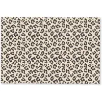 MuchoWow Deurmat 90x60 cm - Droogloopmat Panterprint - Patroon - Bruin - Mat voor binnen - Schoonloopmat - Deurmatten met print - Inloopmat