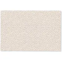 MuchoWow Deurmat 60x40 cm - Droogloopmat Patroon - Beige - Lijnen - Bruin - Mat voor binnen - Schoonloopmat - Deurmatten met print - Inloopmat