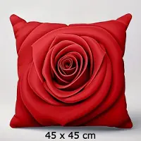 Allernieuwste.nl Kussenhoes Rode Roos - Romantisch - Bloemen Kussenovertrek - 45x45 cm