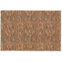 MuchoWow Deurmat 90x60 cm - Droogloopmat Tijger - Oranje - Patroon - Strepen - Mat voor binnen - Schoonloopmat - Deurmatten met print - Inloopmat