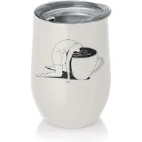CHICMIC Chic.Mic Bioloco - Take a Sip - 420ML - Roestvrijstaal thermosbeker - Mountains Design - Dubbelwandig