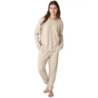J&j Brothers JJBFP2000 Langärmliger gerippter Damen-Pyjama