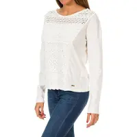 Superdry Damestrui met lange mouwen G60002ON Colorado Fringe Lace Tee