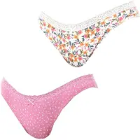 Janira Set van 2 Mini Coquettes Katoenen Slips JPB4 voor dames
