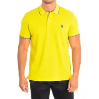 U.s. polo assn. KORY Polo met korte mouwen en contrasterende reverskraag 64782 man