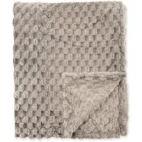 Byrklund Bedsprei Fluffy Dots - Taupe 130 x 160 cm