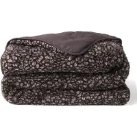 Soulsnooze Teddy Dekbed Panter Antraciet 240×220 - 2-in-1 Dekbed Zonder Overtrek - Wasbaar Dekbed zonder Hoes - Deken - Bedsprei - Fluffy Plaid