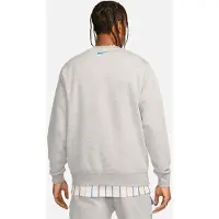 Nike Air Heren Fleece BB Crewneck Trainingspak in Grijs