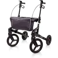 Topro Rollator Olympos ATR ‘Black Series – Maat Small – Nachtzwart – Offroad Wielen – Inclusief Rugsteun
