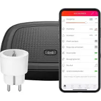 KlikAanKlikUit Smart bridge Starter set met schakelstekker - Centrale bediening met Android/iOS app - Compatibel met Google Assistant, Amazon Alexa, Apple HomeKit - Wifi