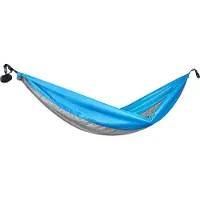 Spokey Air Rocker - Hangmat - Lichte parachutestof - incl. karabijnhaken en riemen - 200 x 100 cm - tot 100kg - Eenpersoons - Blauw / Grijs