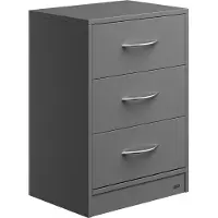 Casaria Nachtkastje Eloise Antraciet 54x39x28cm met LED