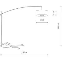Nowodvorski Lighting Booglamp - vloerlamp Poise B, alu / grijs / zink, Woon-/ Eetkamer, metaal, Modern, booglamp
