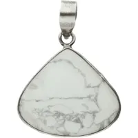 MOOYE ® - Collectie Zilveren Howliet edelsteen driehoek groot hanger