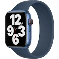 Apple Siliconen solobandje voor de Watch | 44/45/46/49 mm - Maat 4 - Abyss Blue