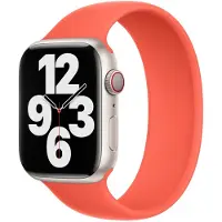 Apple Siliconen solobandje voor de Watch | 38/40/41/42 mm - Maat 4 - Nectarine