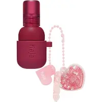 KAJA Lip & Blush Glazed Keychain Stain - Jelly Charm 01 Cherry Spritz | with Triple Berry Complex Lemon Fruit Extract &Olive Squalane Hydrating Lon