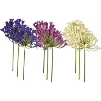 Emerald - Kunstbloem Agapanthus 75cm - Set van 9 - Kunstplant voor binnen