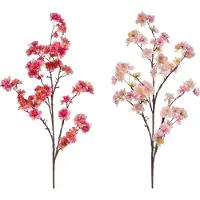 Emerald - Kunstbloem Kersenbloesem Roze 120cm - Set van 2 - Kunstplant voor binnen