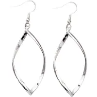Charme Bijoux Zilveren oorbellen -twist- lange-