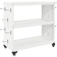 vidaXL Gereedschapswagen Wit 75 x 35 x 73 cm Koudgewalst staal