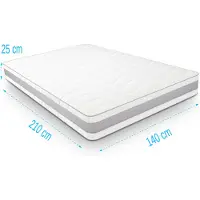 Droommatras Matras pocketvering 7 Comfort Zilver 140x210 dikte 25cm