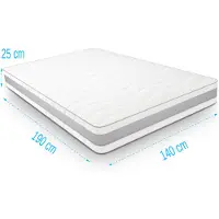 Droommatras Matras pocketvering 7 Comfort Zilver 140x190 dikte 25cm