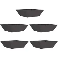 vidaXL Plantenbak 5 st Zwart 50 x 50 x 15 cm Koudgewalst staal