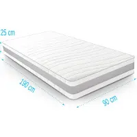 Droommatras Matras pocketvering 7 Comfort Zilver 90x190 dikte 25cm