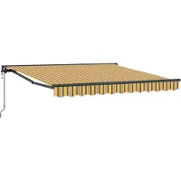 vidaXL Zonnescherm Frame Geel en Grijs 300 x 250 cm