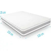 Droommatras Matras pocketvering 7 Comfort Zilver 120x210 dikte 25cm