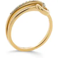 Orphelia 'Ida' Dames 925 Sterling Zilveren Ring - Goud ZR-7521/G