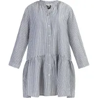 Dreimaster Blousejurk 'Bridgeport' duifblauw / zilver / wit