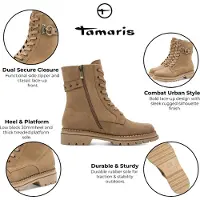Tamaris Veterlaarsjes camel