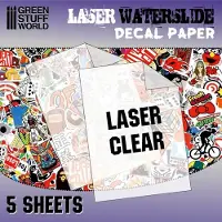 Poromagia Modelbouwdecoratie - Stuff World 10068 Decal Paper - Clear - Laser - 5xA4 Decal papier