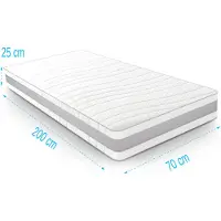 Droommatras Matras pocketvering 7 Comfort Zilver 70x200 dikte 25cm