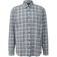 QS Overhemd grijs / donkergrijs / offwhite