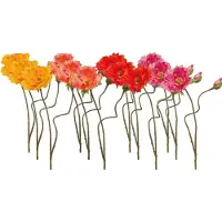 Emerald - Kunstbloem Klaproos 74cm - Set van 12 - Kunstplant voor binnen