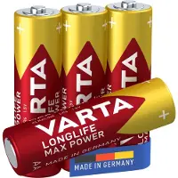 Varta 3x Longlife Max Power Alkaline Batterijen Aa 4 Stuks
