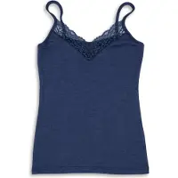 Engel - Women's Top mit Spitze - Zijden ondergoed 34/36, blauw