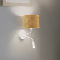 Duolla Wandlamp Roller, geel / oranje, Slaapkamer, Textiel / Stof / Zijde, Wandlamp