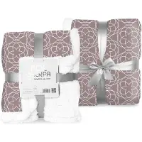 Faro Sherpa Fleece Deken Flower - 150 x 200 cm - Polyester