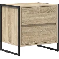 vidaXL Nachtkastje Sonoma 50 x 39.5 x 50 cm Bewerkt hout