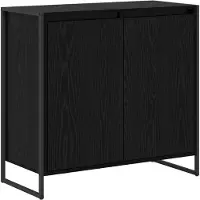 vidaXL Bijzetkast Zwart Eiken 79 x 36 x 75 cm Bewerkt hout