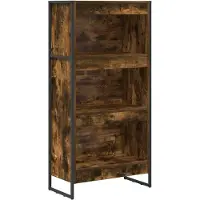 vidaXL Boekenkast 60 x 30 x 121 cm Bewerkt hout Rook Eik
