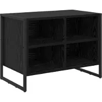 vidaXL Schoenenkast 60 x 35 x 44 cm Bewerkt hout Zwart Eiken