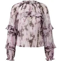 QS Blouse lichtroze / zwart
